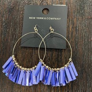 Purple and gold hoop earrings